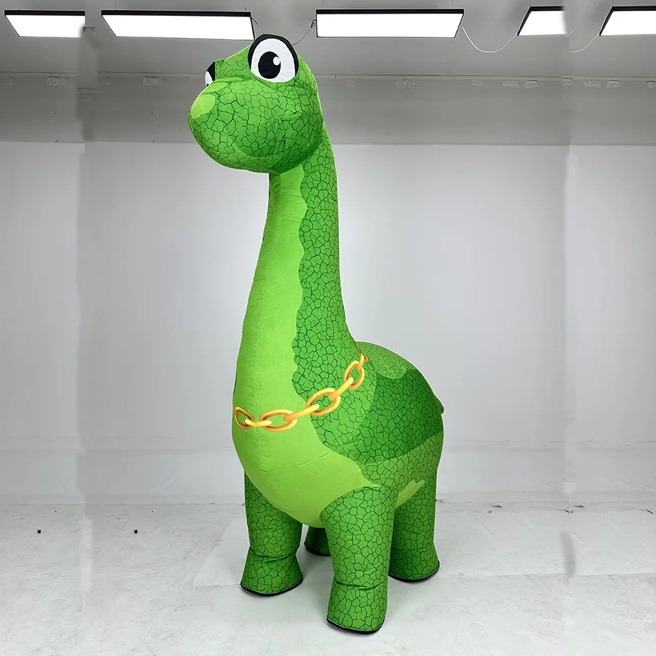 Inflatable Dinosaur Costume Adult - Maskot Dinosaurus Leher Panjang Tiup Baru
