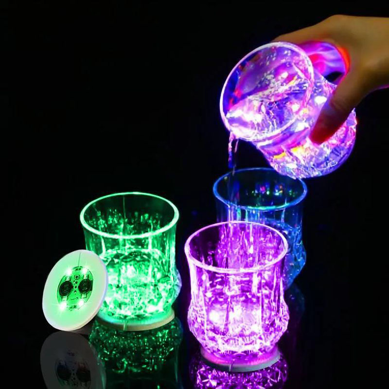 Glow In The Dark Party Glasses - Stiker Tatakan Gelas LED Alat Peraga