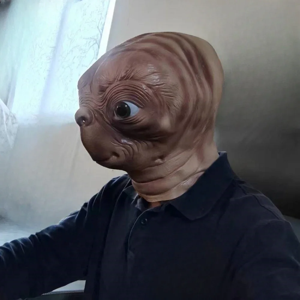 Topeng Alien ET dari Bahan Lat - Latex Alien Mask Realistic ulasan dan harga
