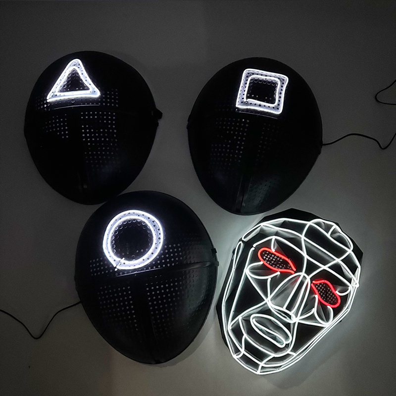 Topeng Cosplay Halloween 2025  - Led Purge Mask Halloween ulasan dan harga